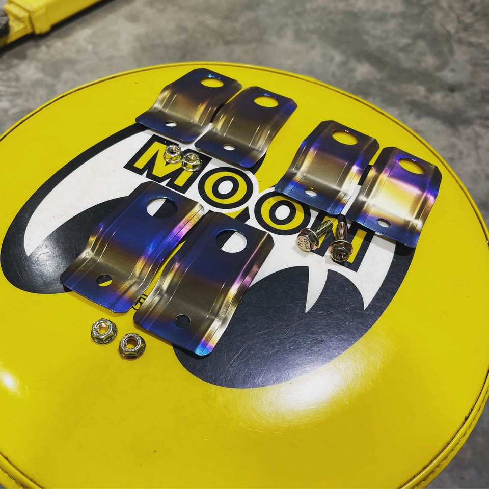 titanium radiator brackets, built specifically for Nissan chassis applications.