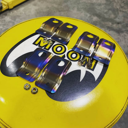 titanium radiator brackets, built specifically for Nissan chassis applications.