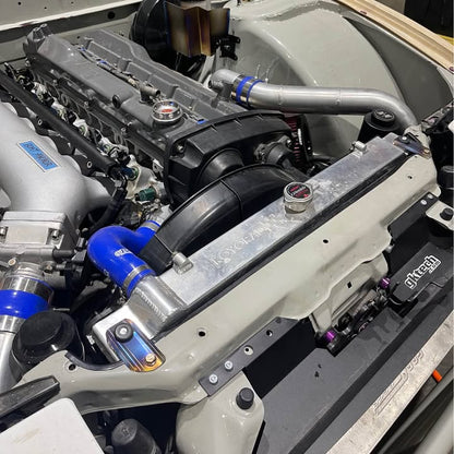 titanium radiator brackets, built specifically for Nissan chassis applications.